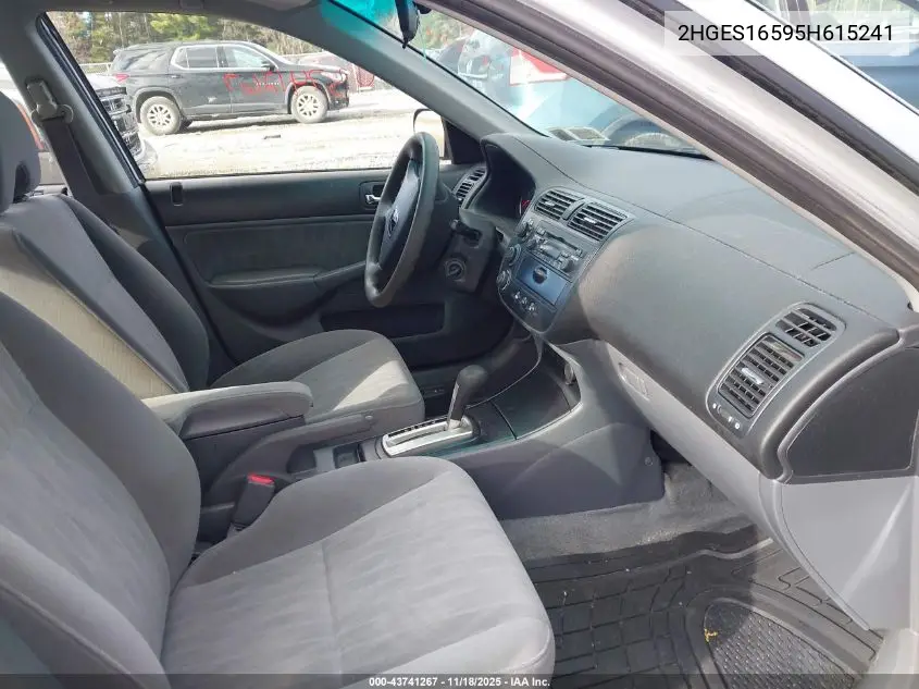2HGES16595H615241 2005 Honda Civic Lx