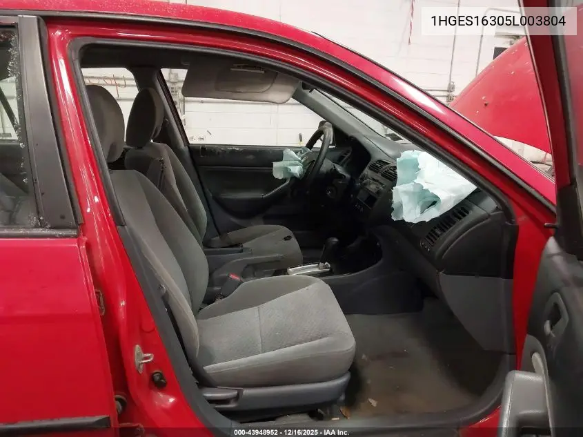 1HGES16305L003804 2005 Honda Civic Vp