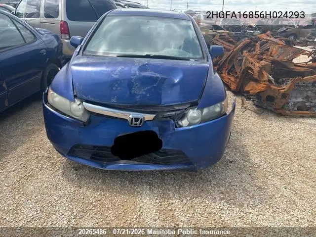 2006 Honda Civic Ex VIN: 2HGFA16856H024293 Lot: 20265486