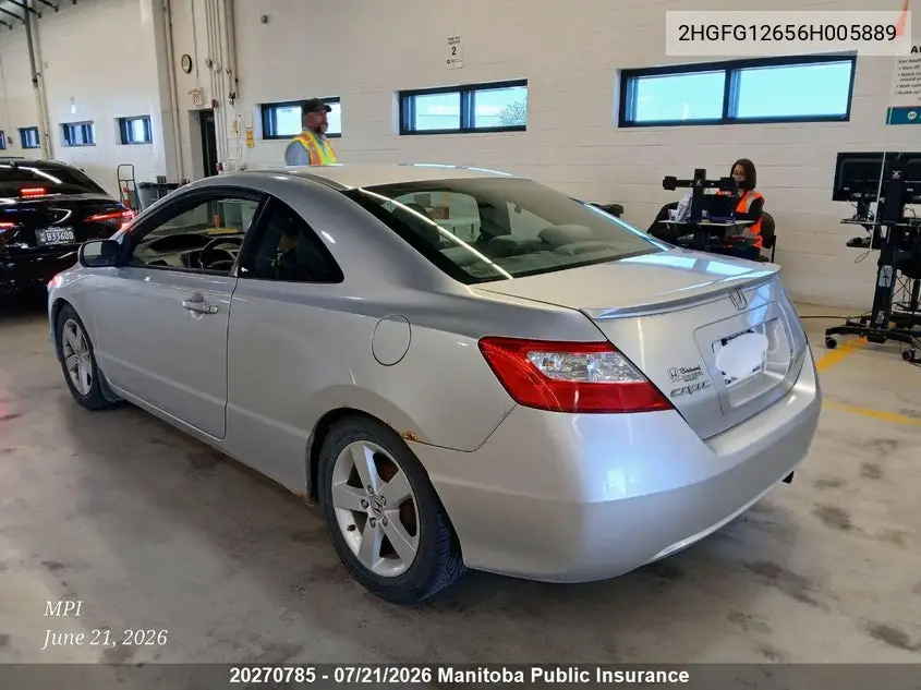 2006 Honda Civic Lx VIN: 2HGFG12656H005889 Lot: 20270785