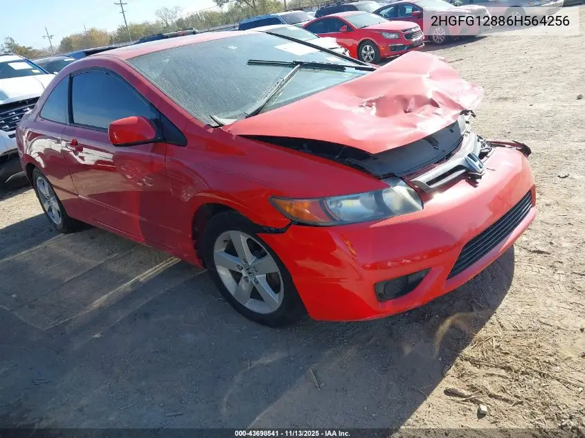 2HGFG12886H564256 2006 Honda Civic Ex