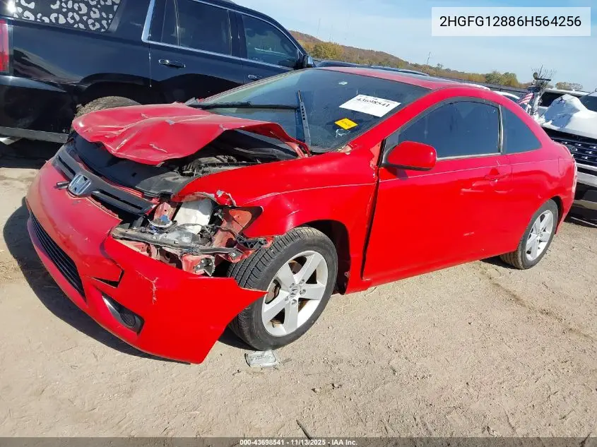 2HGFG12886H564256 2006 Honda Civic Ex