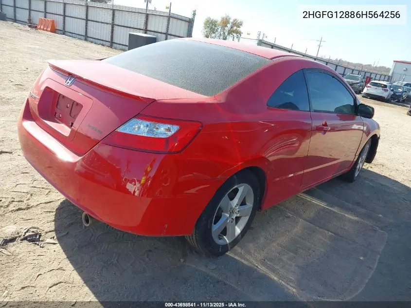 2HGFG12886H564256 2006 Honda Civic Ex