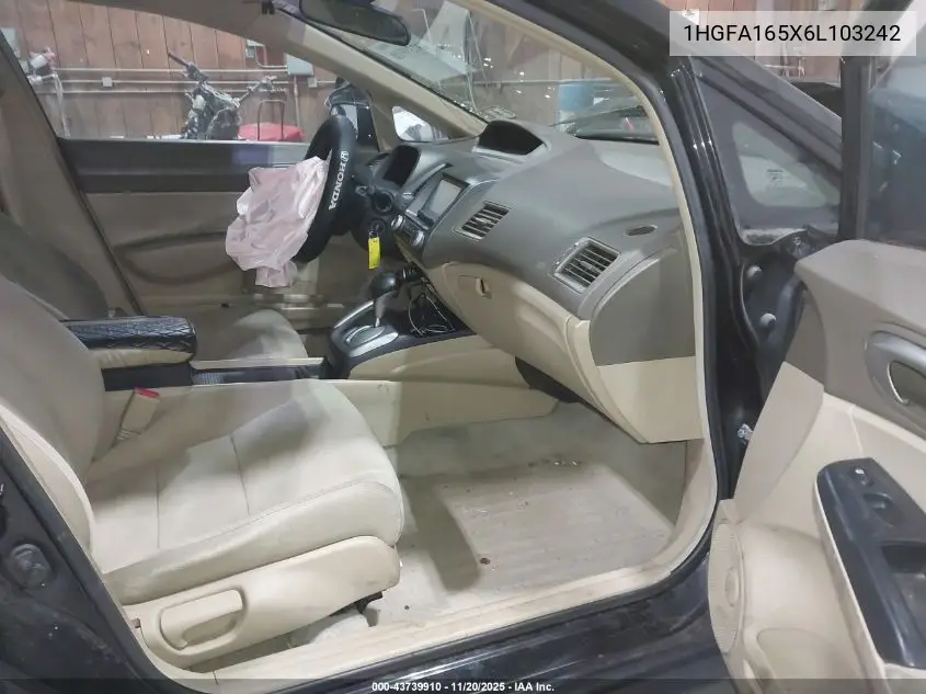 1HGFA165X6L103242 2006 Honda Civic Lx