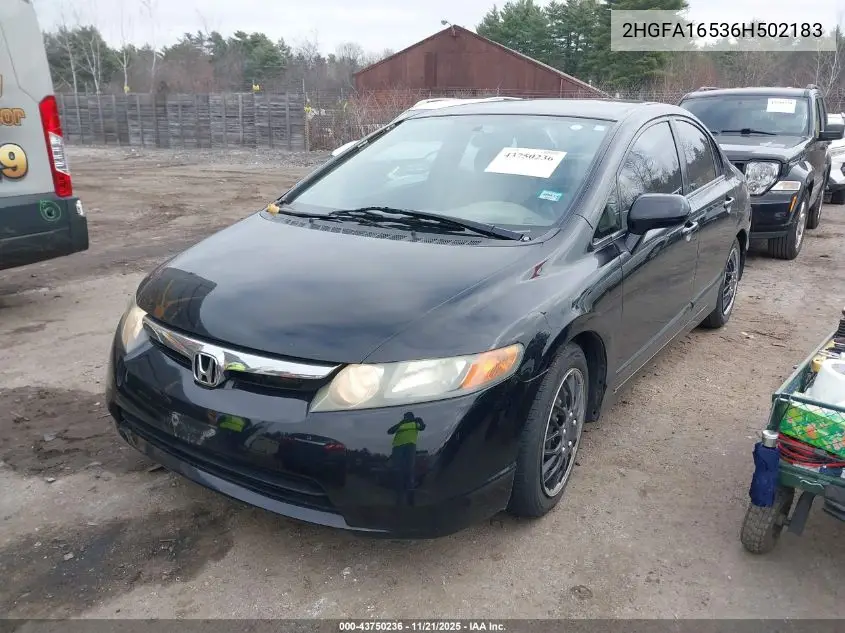 2HGFA16536H502183 2006 Honda Civic Lx