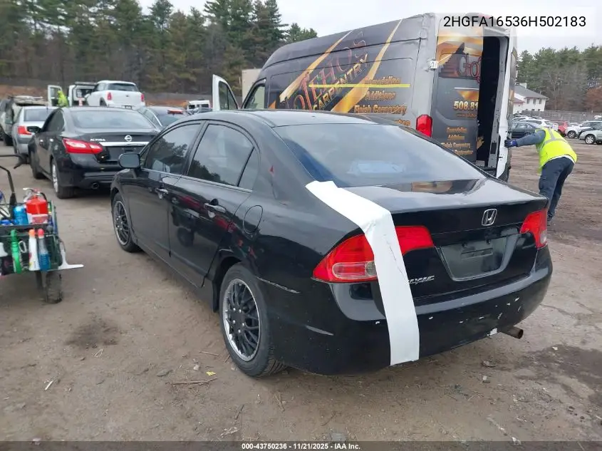 2HGFA16536H502183 2006 Honda Civic Lx