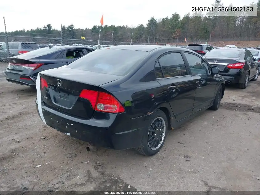 2HGFA16536H502183 2006 Honda Civic Lx