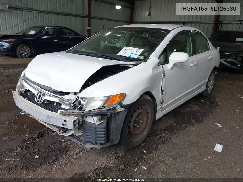2006 Honda Civic Lx VIN: 1HGFA16516L126330 Lot: 45574952