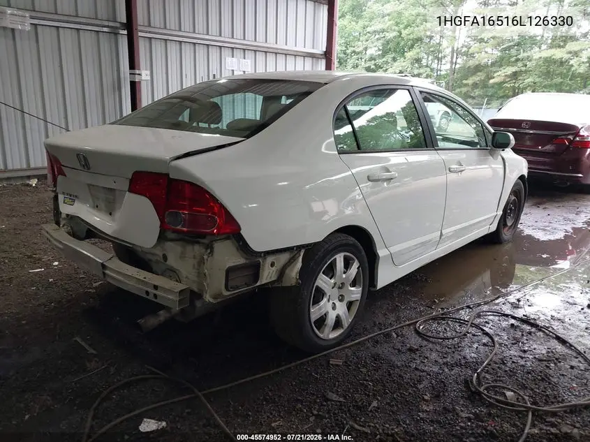2006 Honda Civic Lx VIN: 1HGFA16516L126330 Lot: 45574952