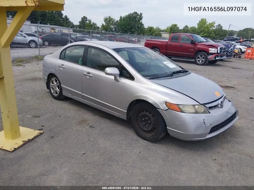 2006 Honda Civic Lx VIN: 1HGFA16556L097074 Lot: 45591295