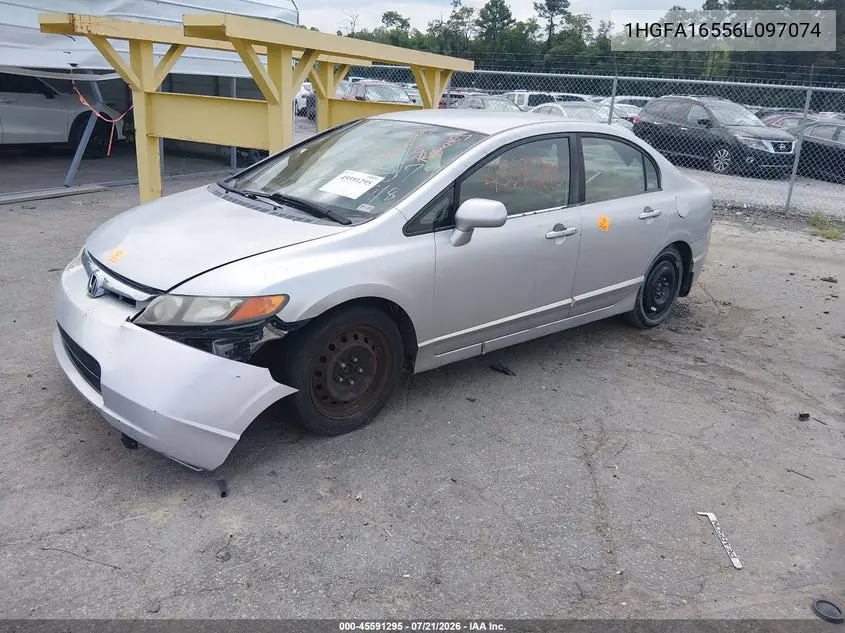 2006 Honda Civic Lx VIN: 1HGFA16556L097074 Lot: 45591295