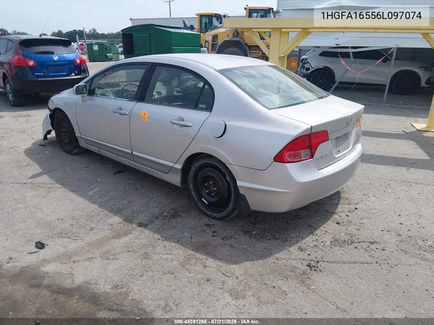 2006 Honda Civic Lx VIN: 1HGFA16556L097074 Lot: 45591295