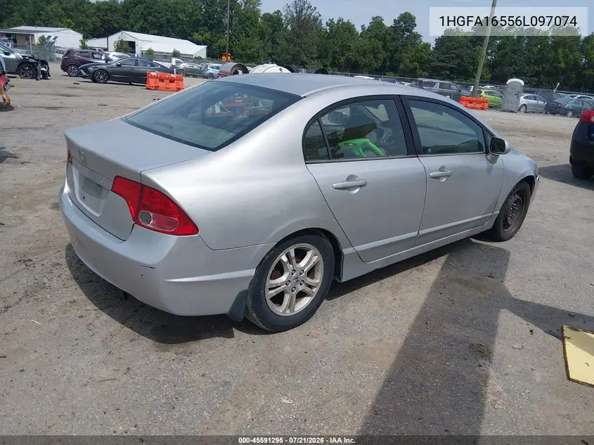 2006 Honda Civic Lx VIN: 1HGFA16556L097074 Lot: 45591295