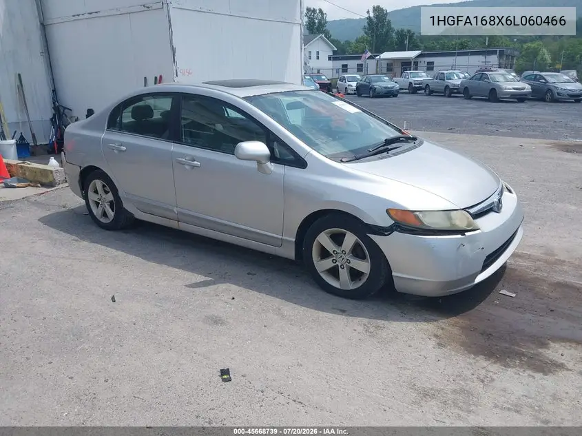 2006 Honda Civic Ex VIN: 1HGFA168X6L060466 Lot: 45668739