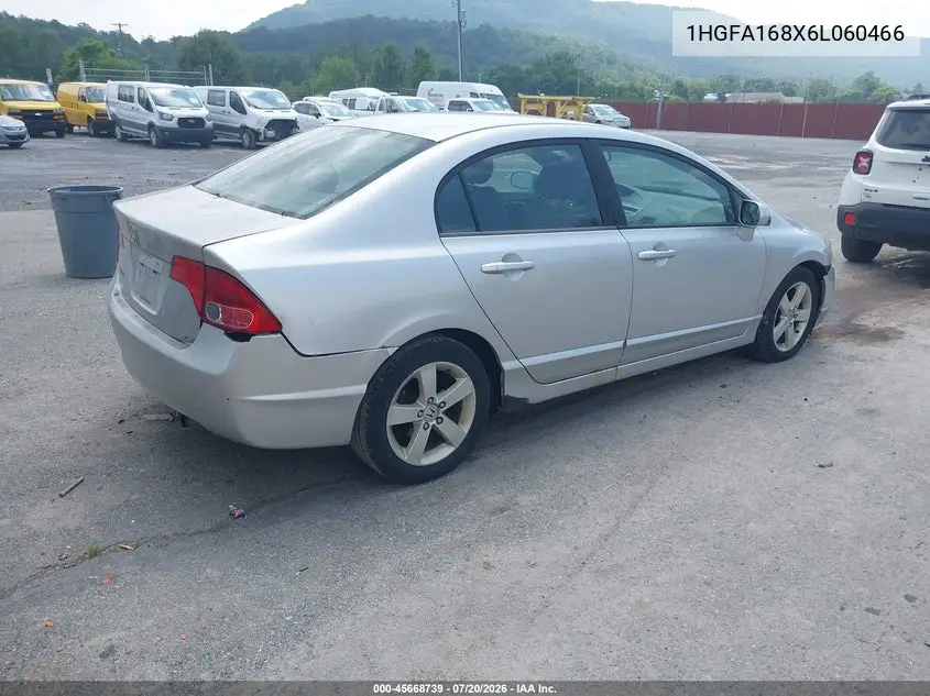 2006 Honda Civic Ex VIN: 1HGFA168X6L060466 Lot: 45668739