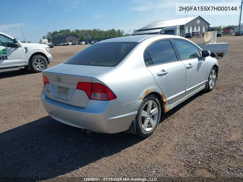 2007 Honda Civic Lx VIN: 2HGFA155X7H000144 Lot: 12636031