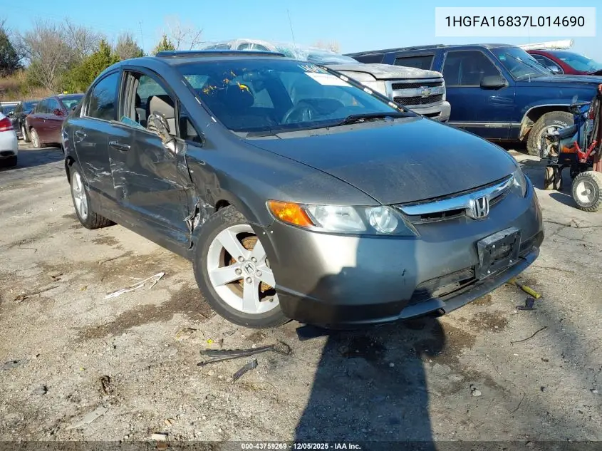 1HGFA16837L014690 2007 Honda Civic Ex