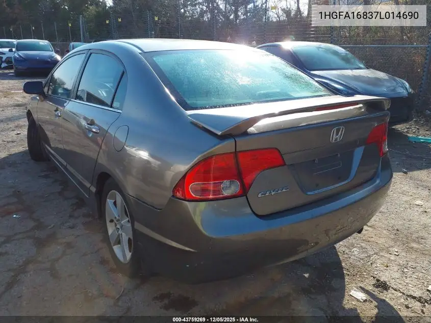 1HGFA16837L014690 2007 Honda Civic Ex