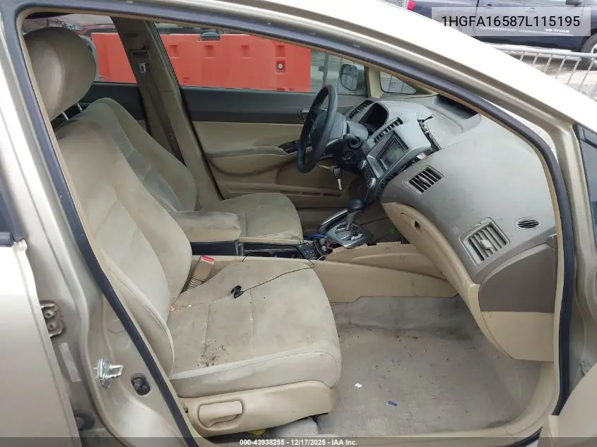 1HGFA16587L115195 2007 Honda Civic Lx
