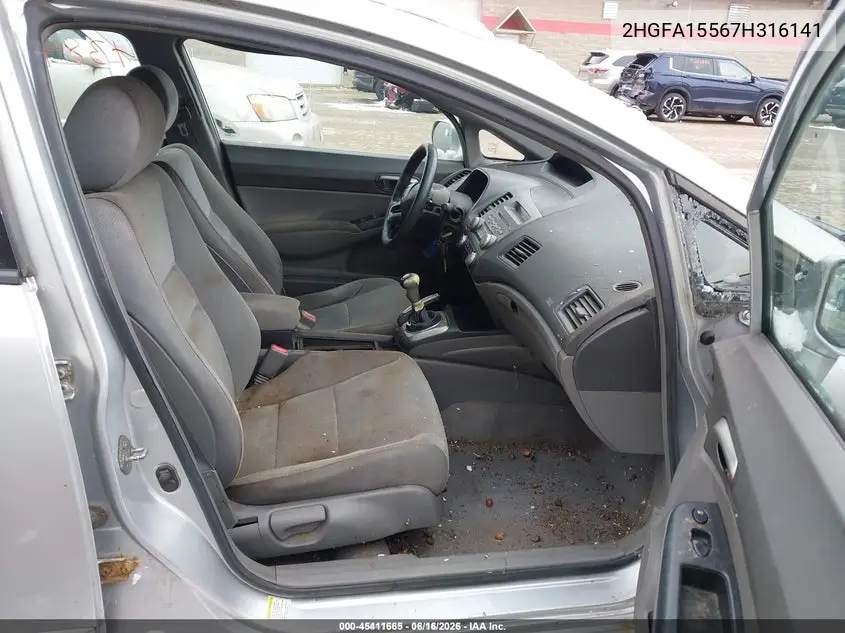 2HGFA15567H316141 2007 Honda Civic Lx