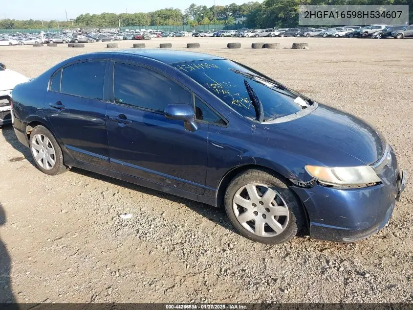 2HGFA16598H534607 2008 Honda Civic Lx