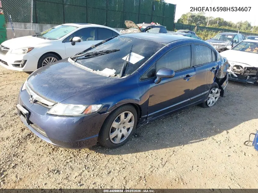 2HGFA16598H534607 2008 Honda Civic Lx