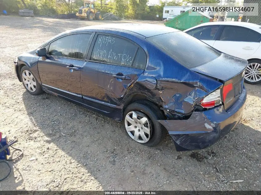 2HGFA16598H534607 2008 Honda Civic Lx