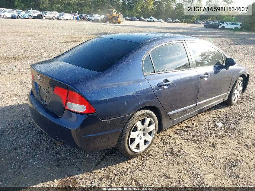 2HGFA16598H534607 2008 Honda Civic Lx