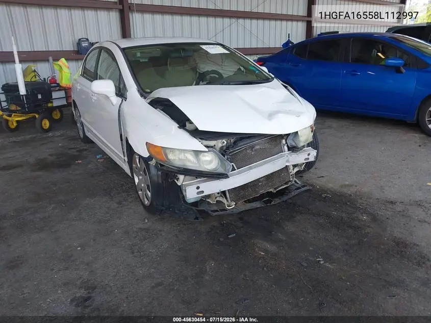 2008 Honda Civic Lx VIN: 1HGFA16558L112997 Lot: 45630454
