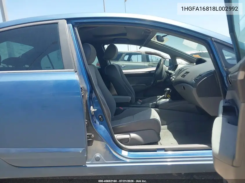 2008 Honda Civic Ex VIN: 1HGFA16818L002992 Lot: 45692160