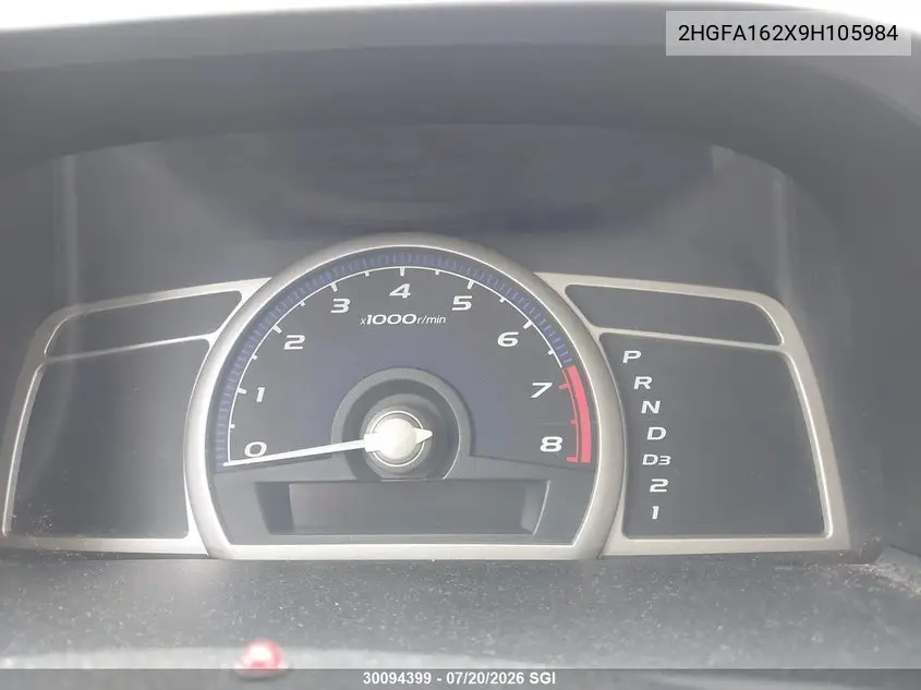 2009 Honda Civic Dx VIN: 2HGFA162X9H105984 Lot: 30094399