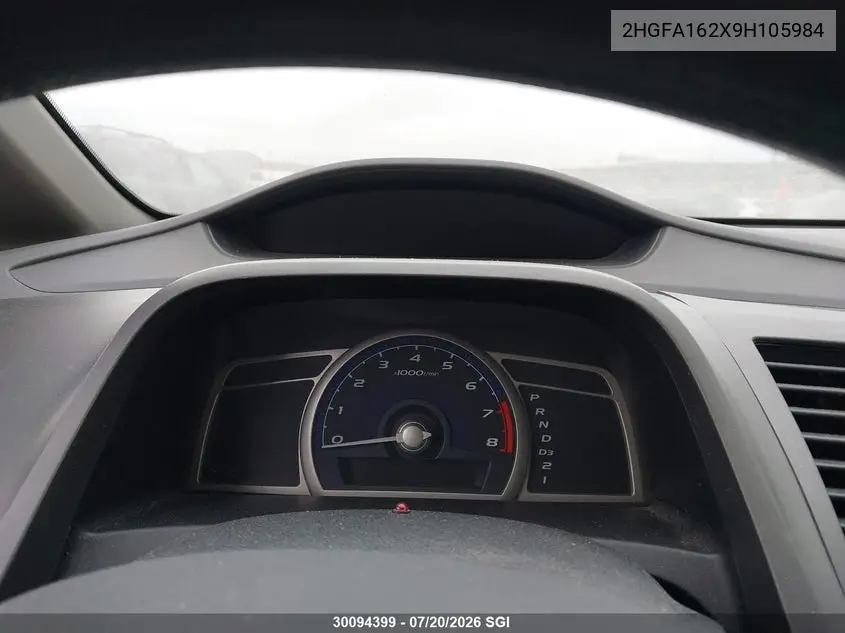 2009 Honda Civic Dx VIN: 2HGFA162X9H105984 Lot: 30094399