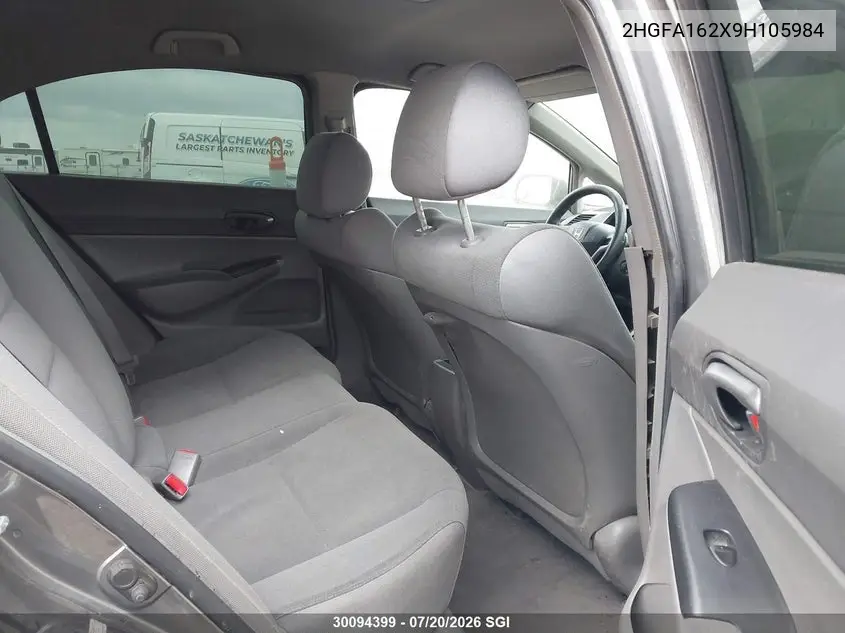 2009 Honda Civic Dx VIN: 2HGFA162X9H105984 Lot: 30094399