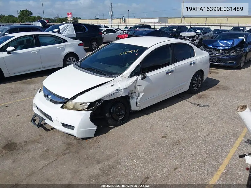 2009 Honda Civic Vp VIN: 19XFA16399E031489 Lot: 45387955