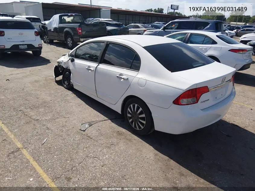 2009 Honda Civic Vp VIN: 19XFA16399E031489 Lot: 45387955