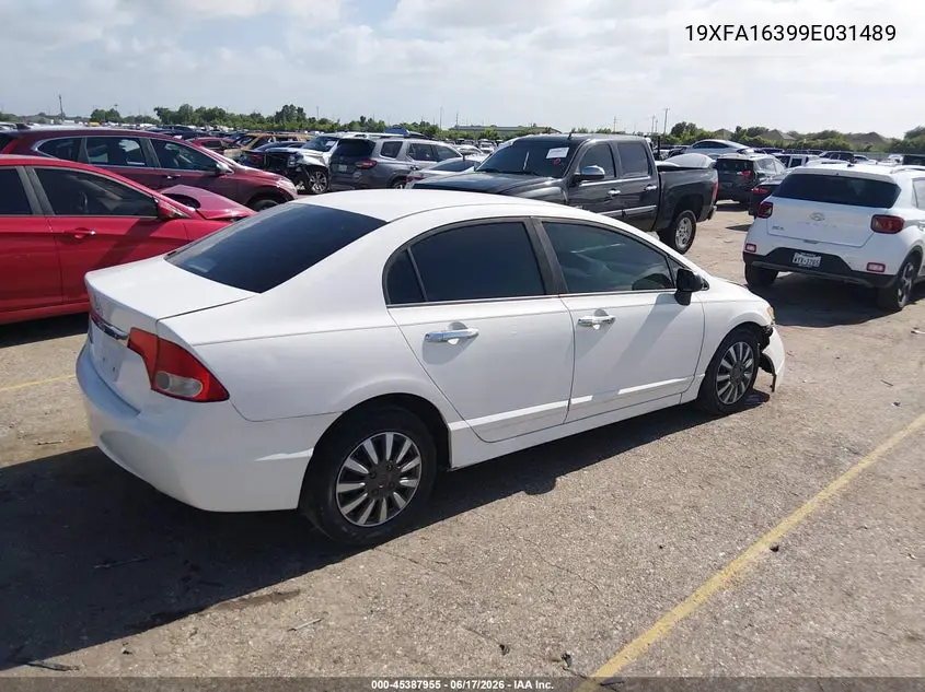 2009 Honda Civic Vp VIN: 19XFA16399E031489 Lot: 45387955