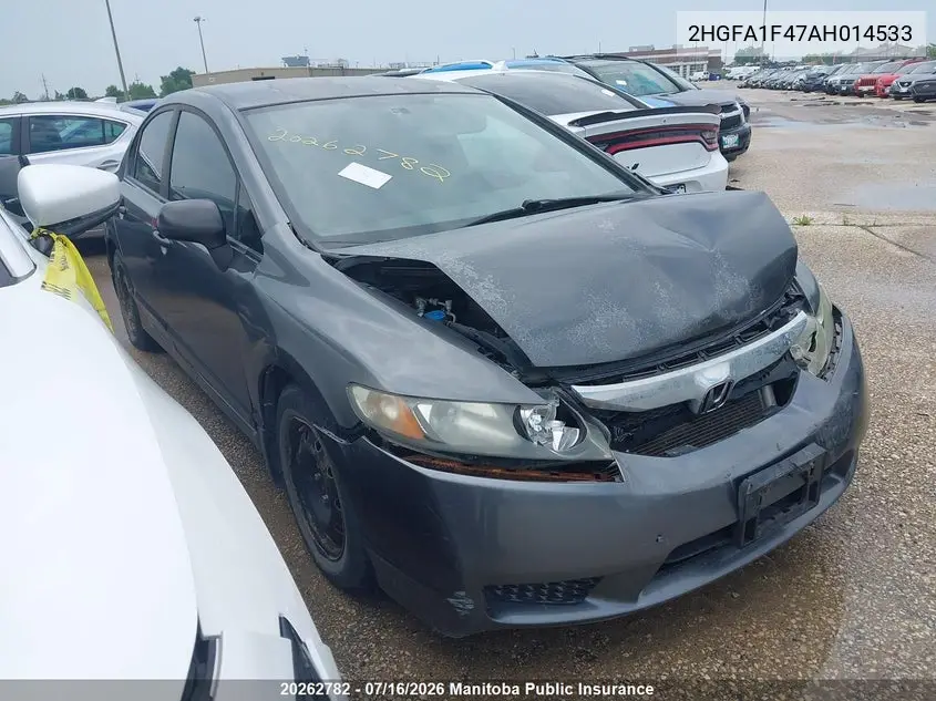 2010 Honda Civic Dx-A VIN: 2HGFA1F47AH014533 Lot: 20262782