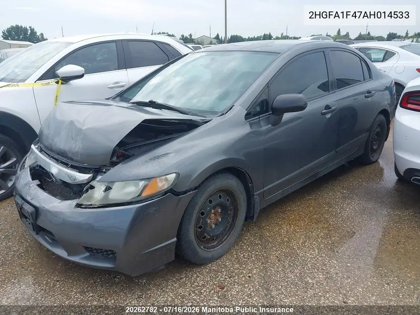 2010 Honda Civic Dx-A VIN: 2HGFA1F47AH014533 Lot: 20262782
