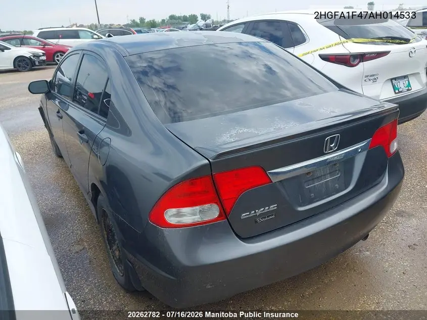 2010 Honda Civic Dx-A VIN: 2HGFA1F47AH014533 Lot: 20262782