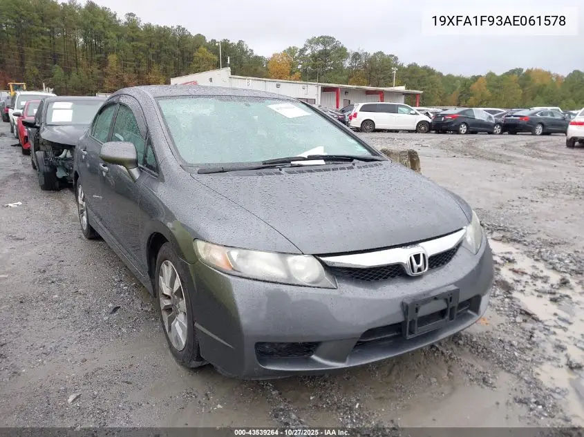 19XFA1F93AE061578 2010 Honda Civic Exl