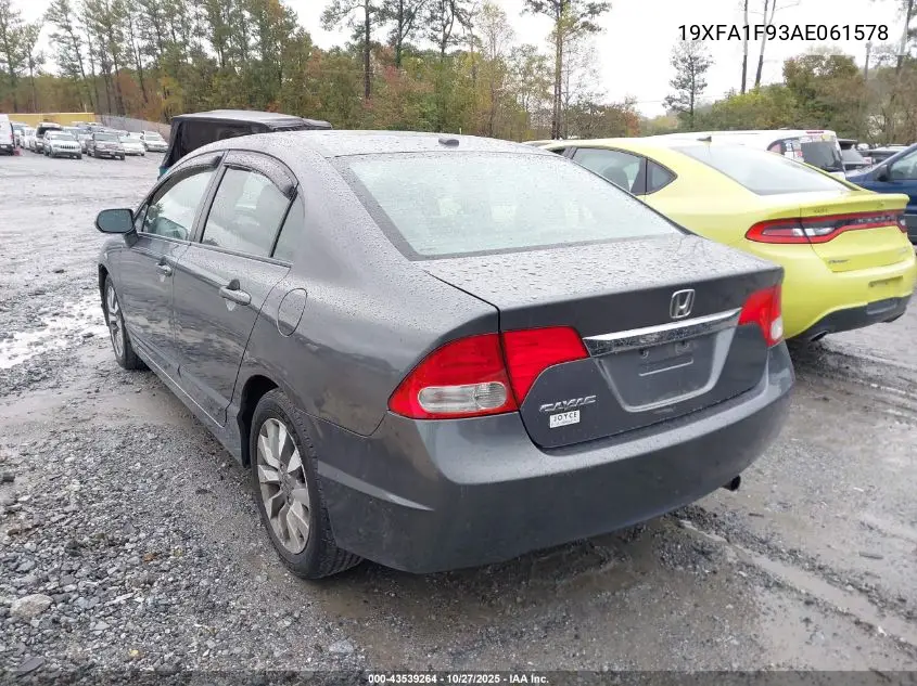 19XFA1F93AE061578 2010 Honda Civic Exl
