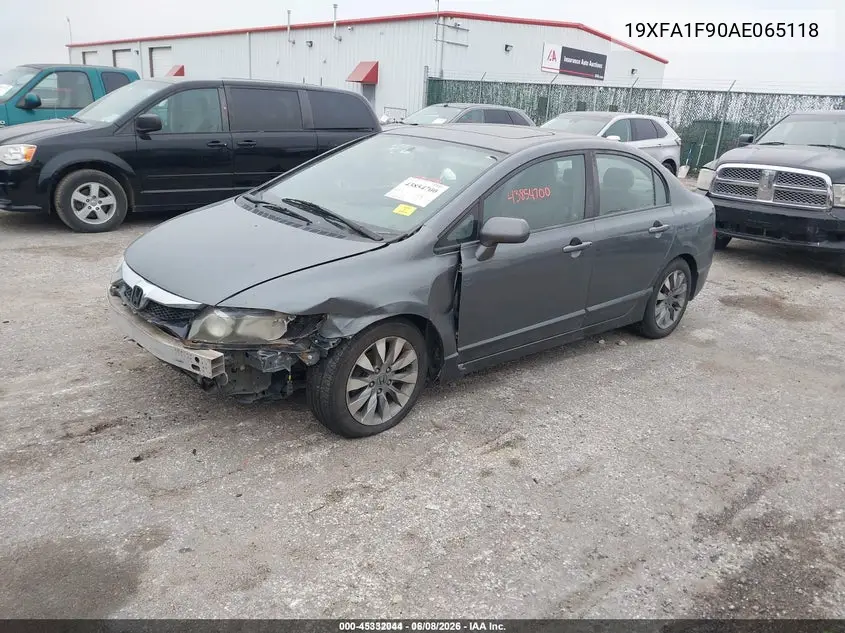 19XFA1F90AE065118 2010 Honda Civic Ex-L