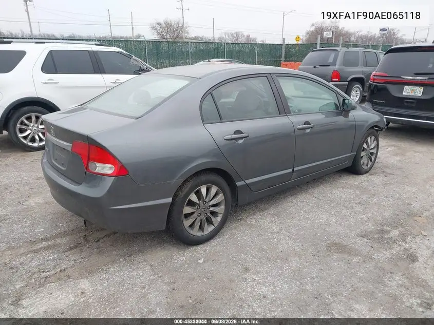 19XFA1F90AE065118 2010 Honda Civic Ex-L