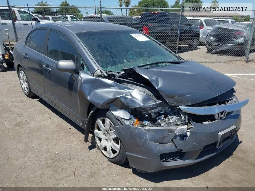 2010 Honda Civic Lx VIN: 19XFA1F53AE037617 Lot: 45535889