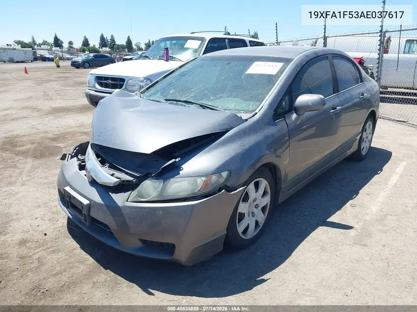 2010 Honda Civic Lx VIN: 19XFA1F53AE037617 Lot: 45535889