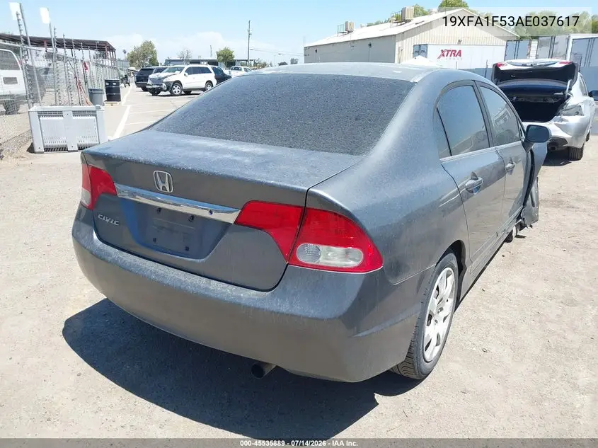2010 Honda Civic Lx VIN: 19XFA1F53AE037617 Lot: 45535889