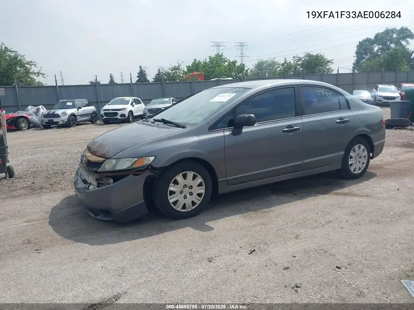 2010 Honda Civic Vp VIN: 19XFA1F33AE006284 Lot: 45685795