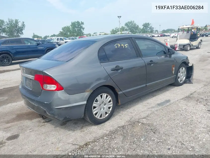 2010 Honda Civic Vp VIN: 19XFA1F33AE006284 Lot: 45685795