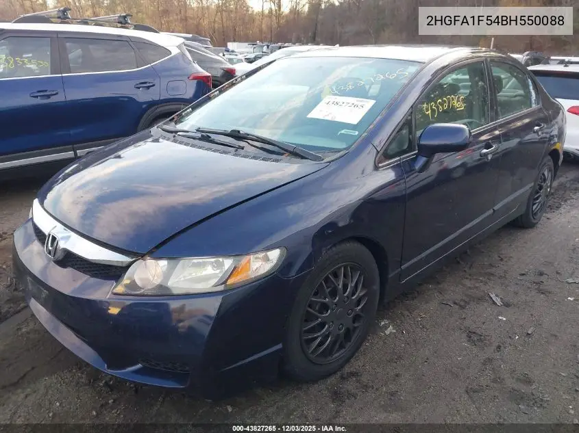 2HGFA1F54BH550088 2011 Honda Civic Lx