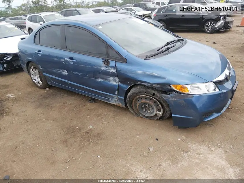2HGFA1F52BH510401 2011 Honda Civic Lx